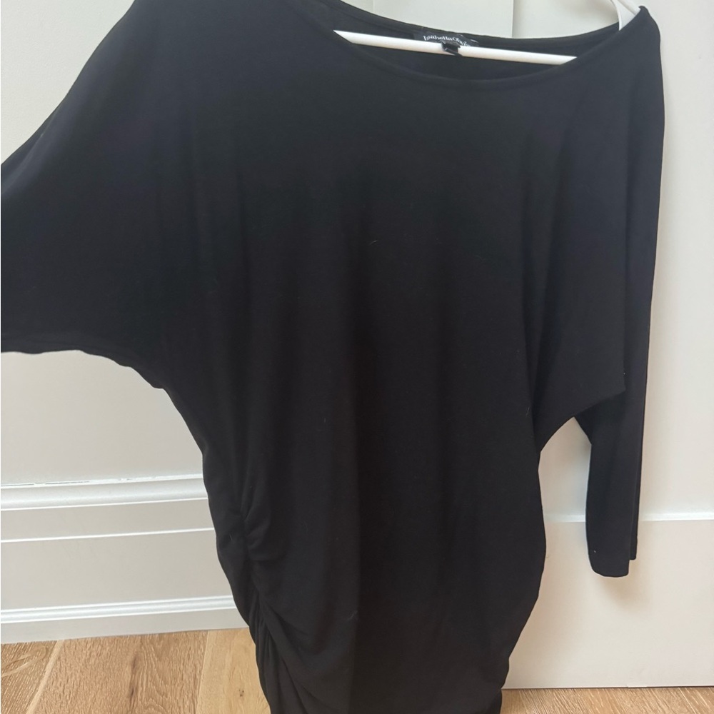 Maternity: Black Asymmetrical Dress